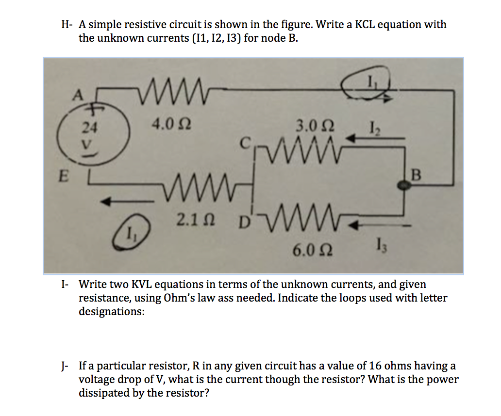Solved A simple resistive circuit is shown in the figure.