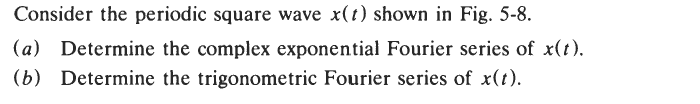 Solved Consider the periodic square wave x(t) shown in Fig. | Chegg.com