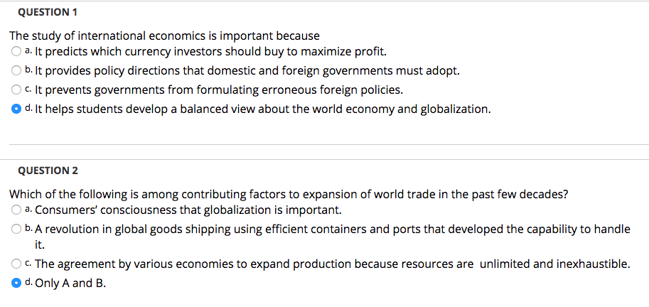 Solved Question1 The Study Of International Economics Is Chegg Solved Question1 The Study Of International Economics Is Chegg