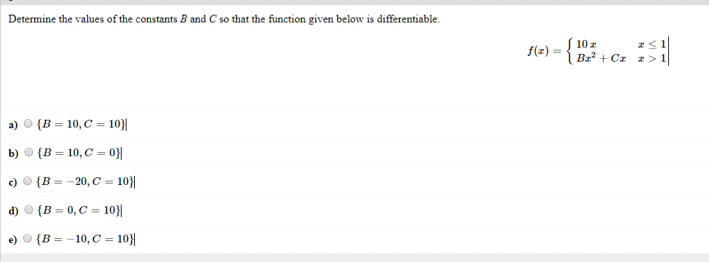 Solved Determine The Values Of The Constants B And C So That | Chegg.com