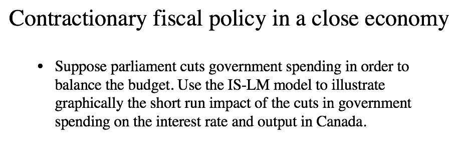 Solved Suppose parliament cuts government spending in order | Chegg.com