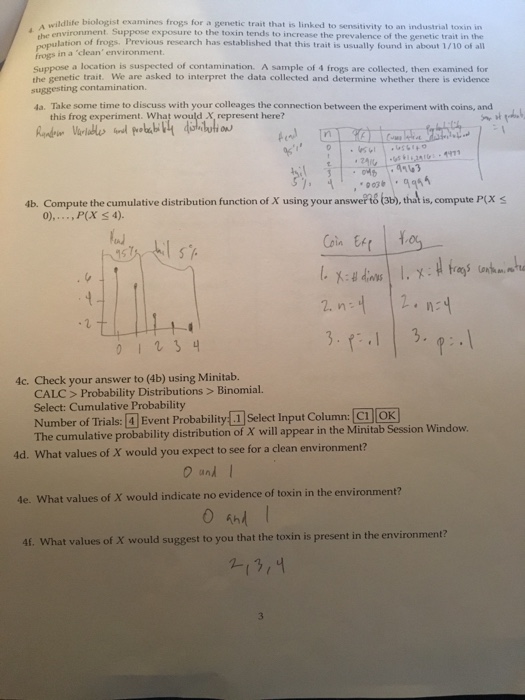 Statistics and probability answers relevant to genetics