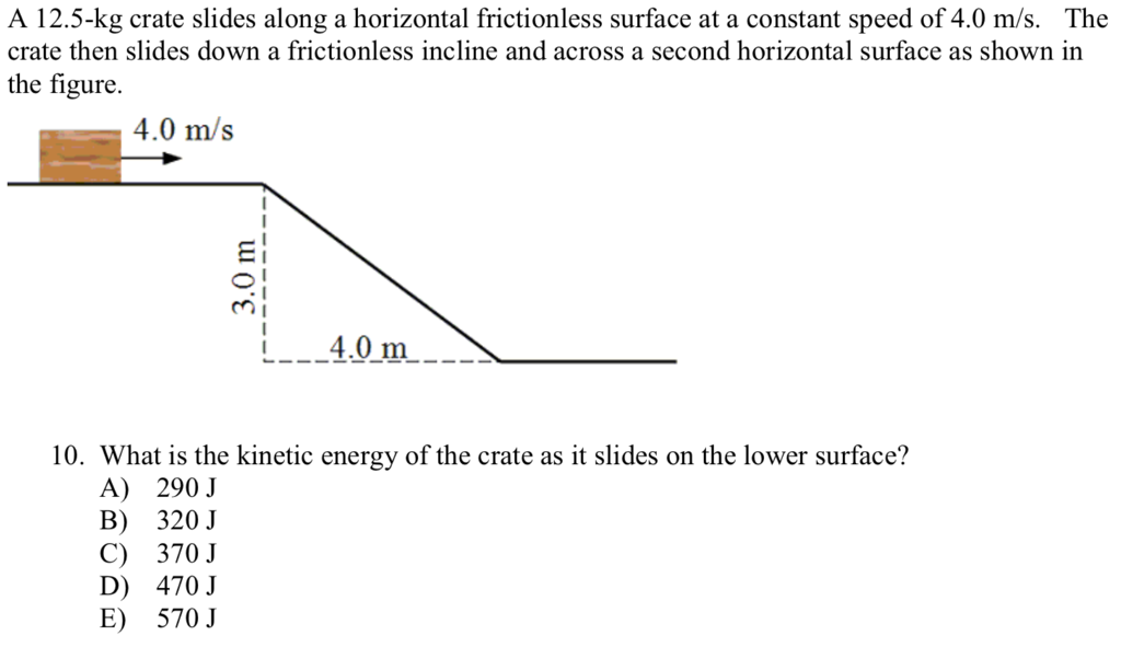 Solved A 12.5kg crate slides along a horizontal