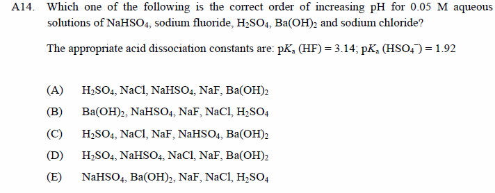 Solved one of the the following order correct order of | Chegg.com