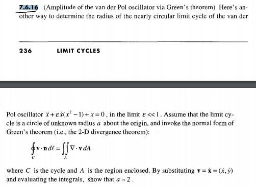 7.6.16 (Amplitude of the van der Pol oscillator via | Chegg.com