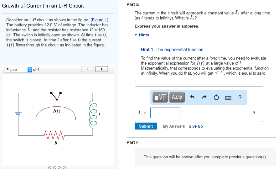 Solved Consider an LR circuit as shown in the figure.