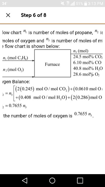 Solved Propane Is Burned Completely With Excess Oxygen The 8385