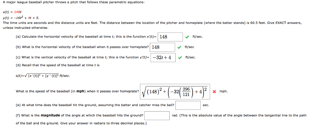 Solved A Major League Baseball Pitcher Throws A Pitch That | Chegg.com