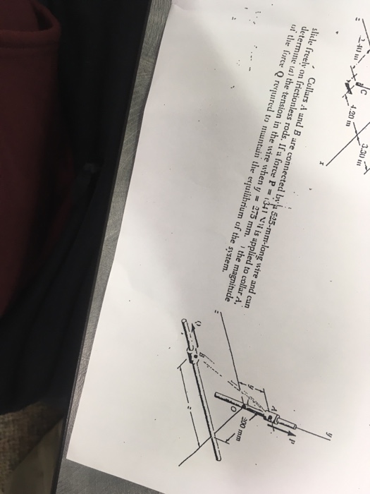 Solved Collars A And B Are Connected By A Long Wire And Can | Chegg.com