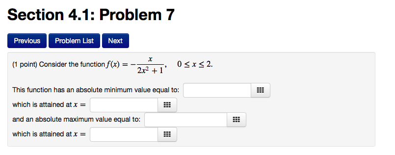 Solved Consider The Function F x X 2x 2 1 0 Chegg