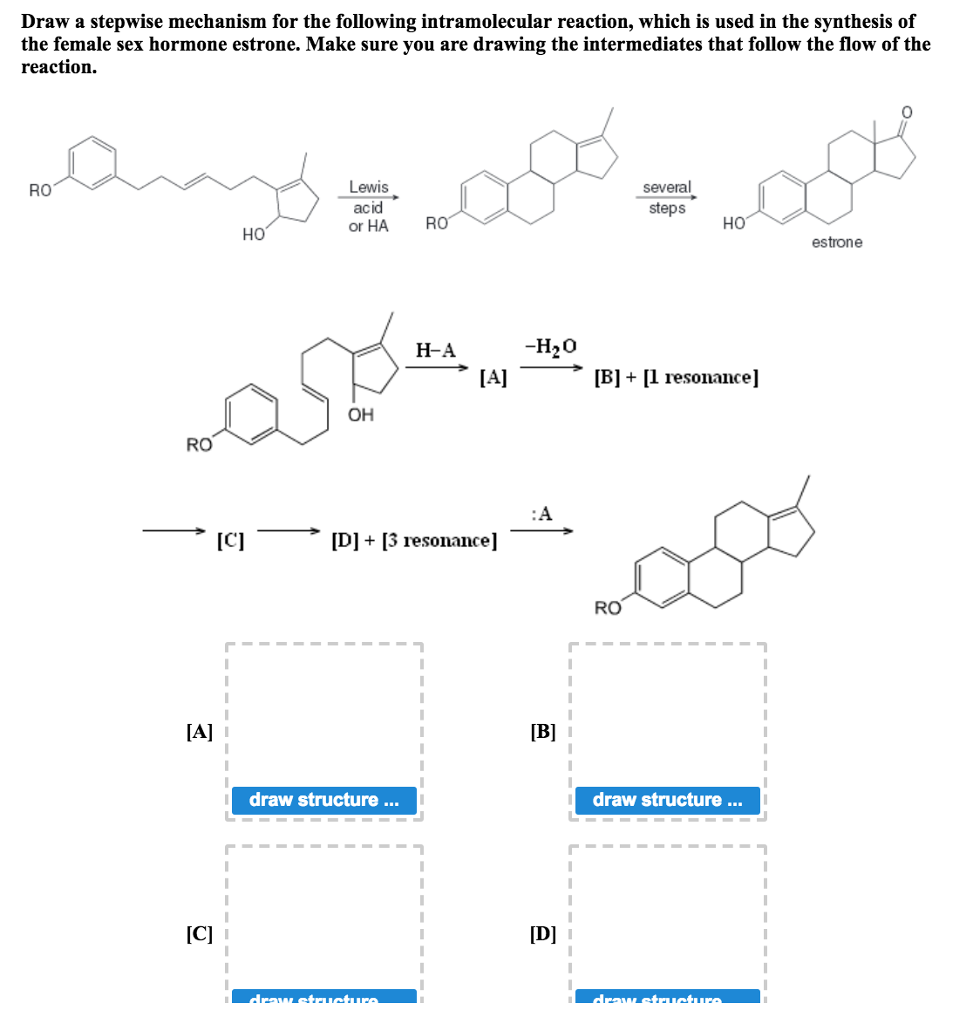 (Solved) Draw a stepwise mechanism for the following intramolecular