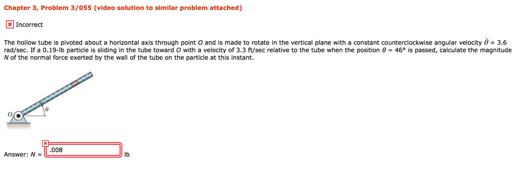 Solved Chapter 3, Problem 3/055 (video solution to similar | Chegg.com
