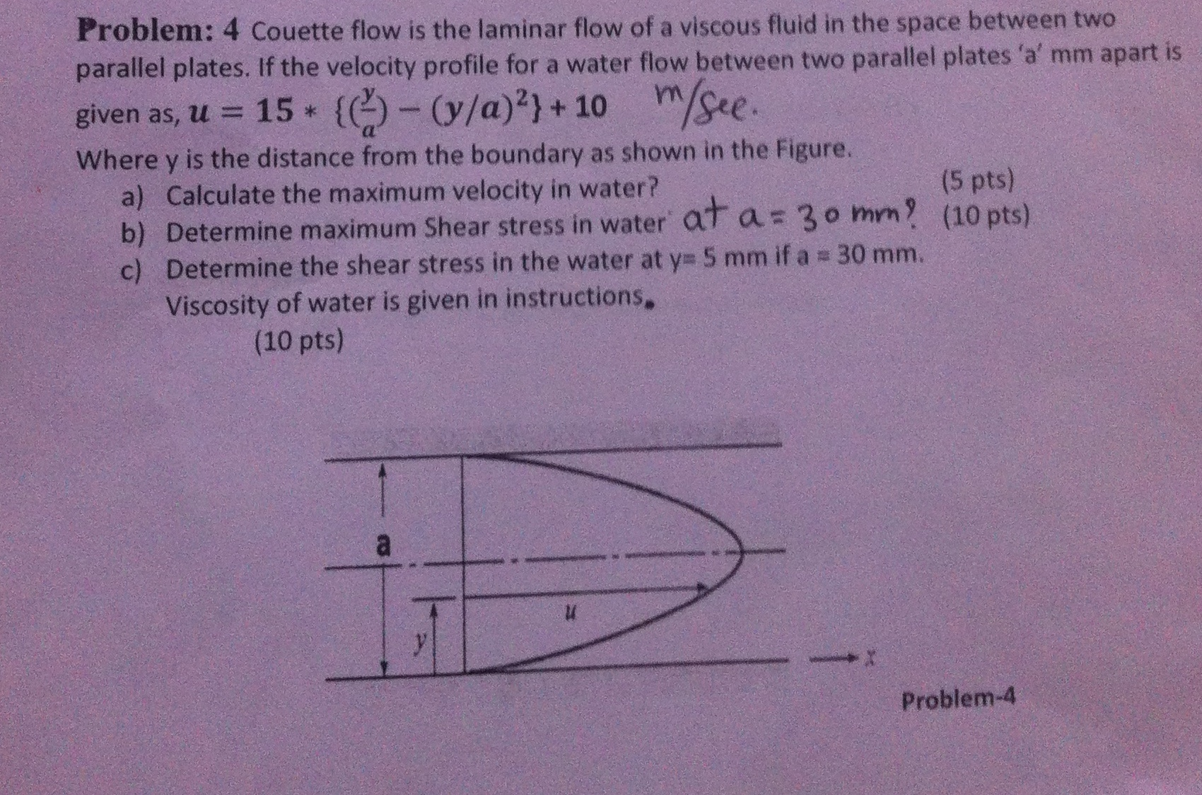 Solved Couette flow is the laminar flow of a viscous fluid | Chegg.com