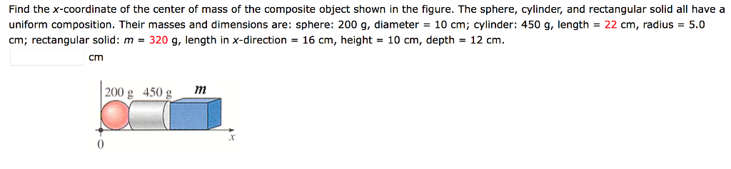 Solved Find the x-coordinate of the center of mass of the | Chegg.com
