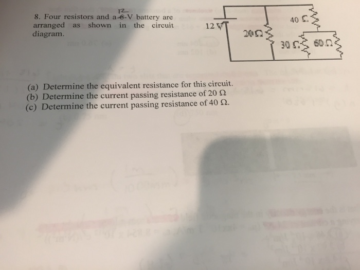 Solved Four resistors and a12V battery are arranged as