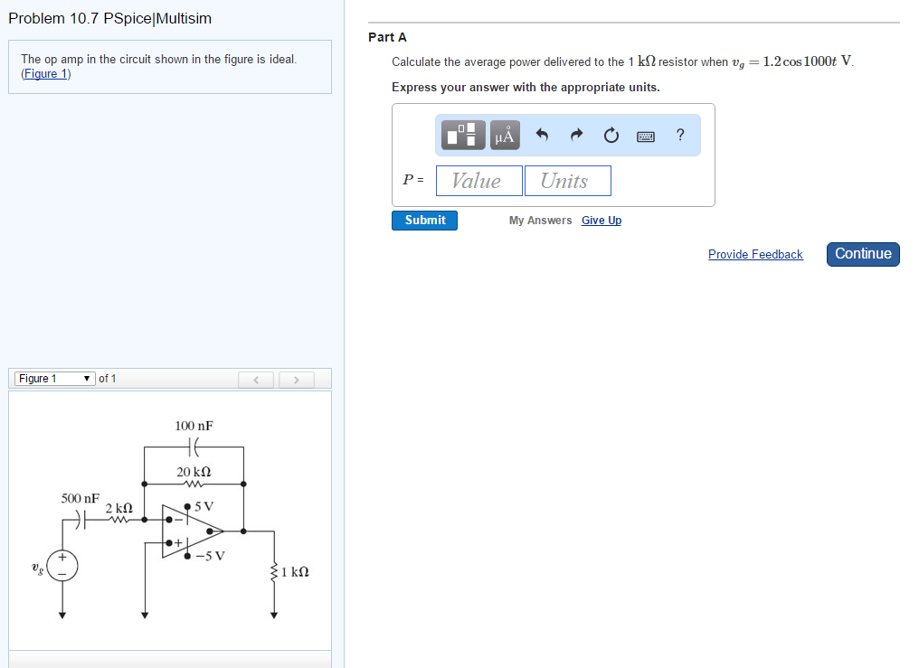 Solved The op amp in the circuit shown in the figure is | Chegg.com
