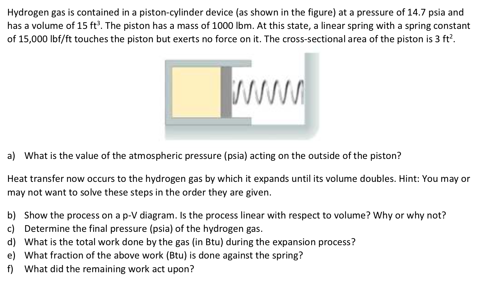 solved-hydrogen-gas-is-contained-in-a-piston-cylinder-device-chegg