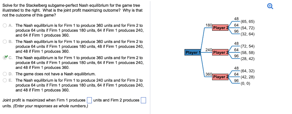 solved-solve-for-the-stackelberg-subgame-perfect-nash-chegg