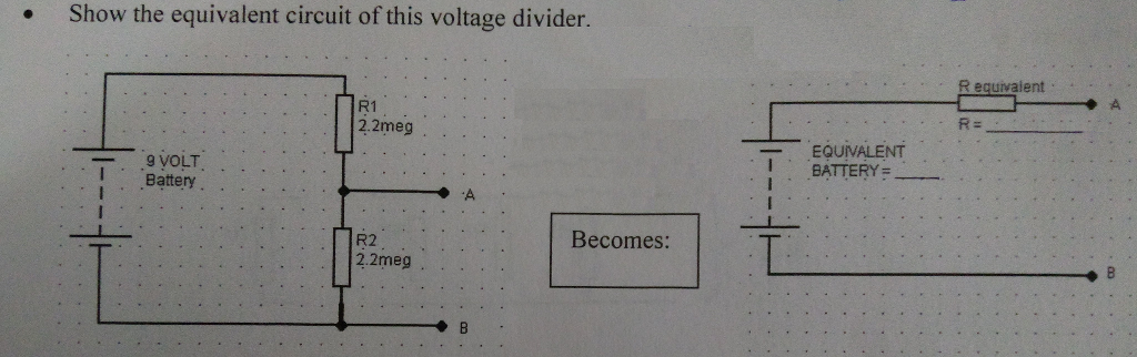 Solved Given The Voltage Divider On The Left What Is The Chegg