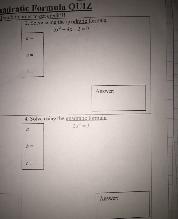 solve x 2 5x 24 0 using quadratic formula