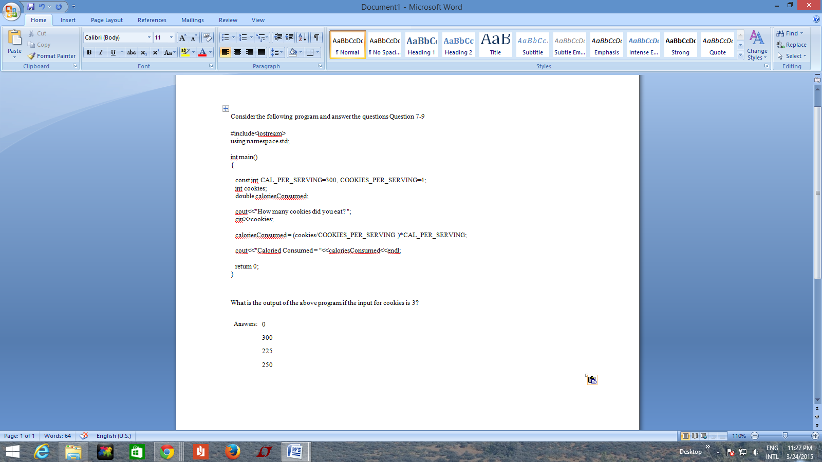 Solved Consider the following program and answer the | Chegg.com