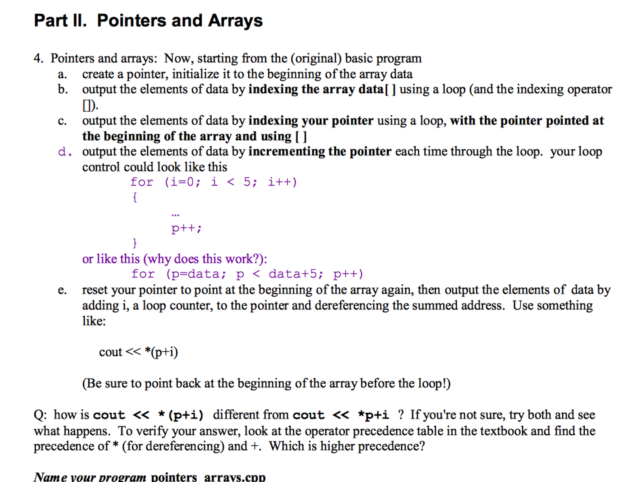 solved-part-ii-pointers-and-arrays-4-pointers-and-arrays-chegg