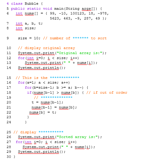 Solved Re-write this program using the fill and sort methods | Chegg.com