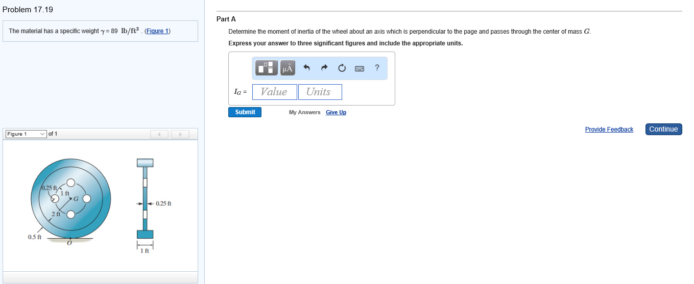 Solved The material has a specific weight gamma = 89 | Chegg.com