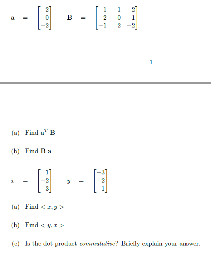 Solved 1-1 2 A- =101 B=120 (a) Find A B (b) Find B A 2 3 2 | Chegg.com