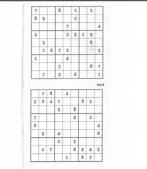 solved two sudoku puzzles are attached the upper one is cheggcom