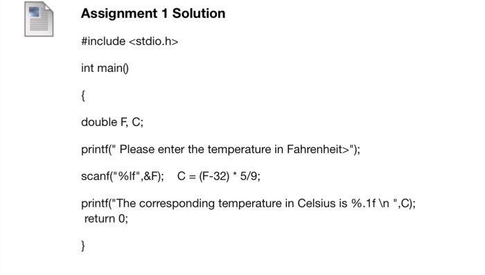 Solved Revisit The Fahrenheit Celsius Conversion Program You Chegg Com   Image