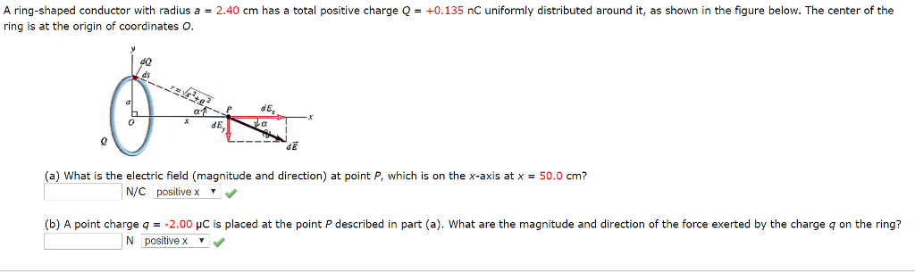 Solved A ring-shaped conductor with radius a 2.40 cm has a | Chegg.com