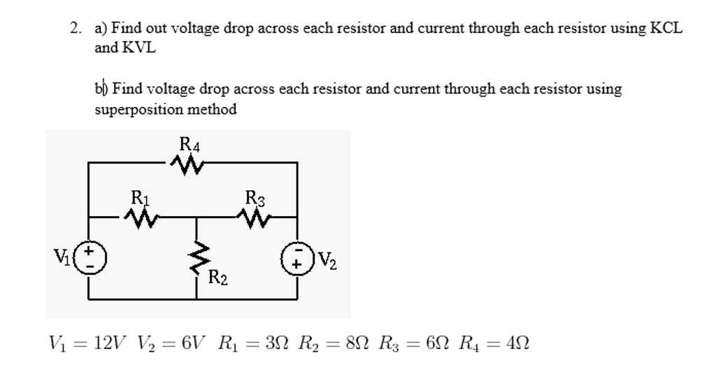 Solved Find Out Voltage Drop Across Each Resistor And | Chegg.com