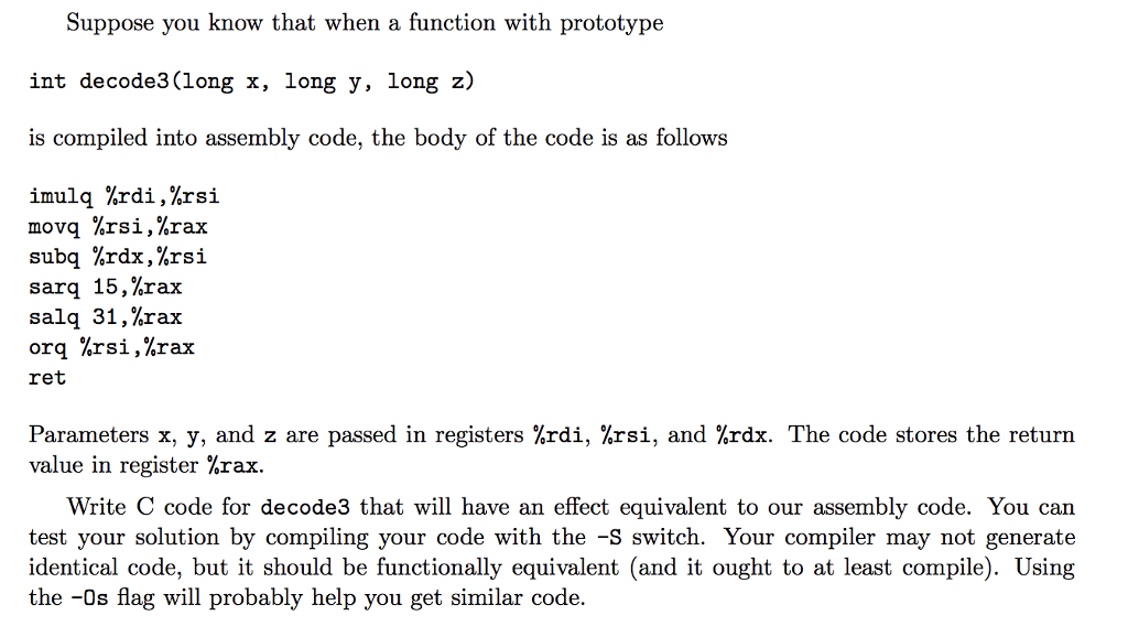 Solved Suppose you know that when a function with prototype | Chegg.com