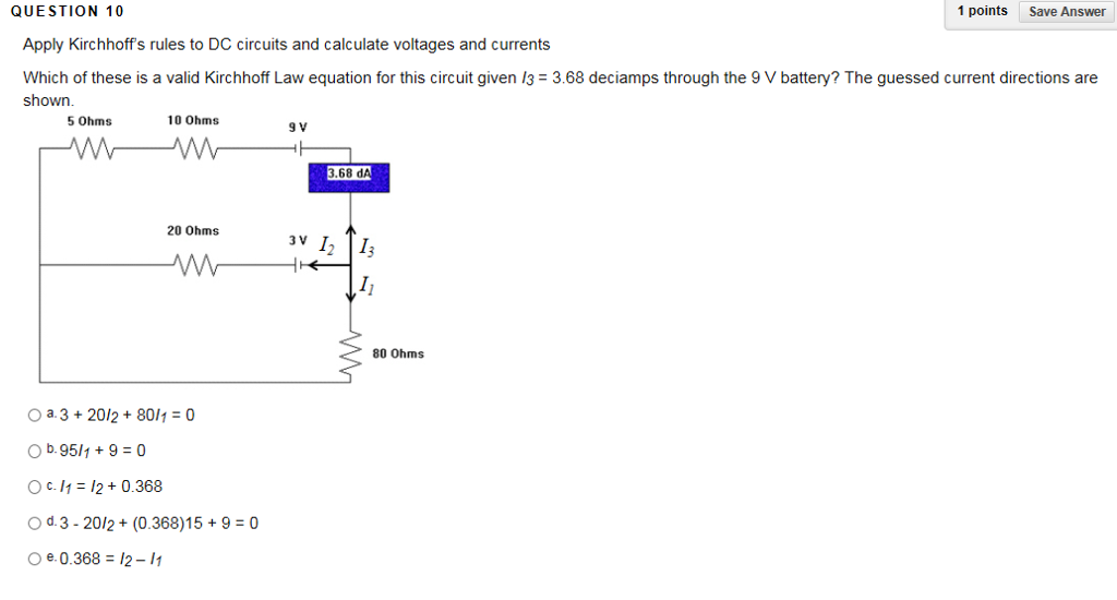 Solved Apply Kirchhoff's Rules To DC Circuits And Calculate | Chegg.com