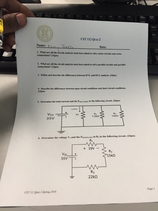 Solved What are all the circuit analysis tools best suited