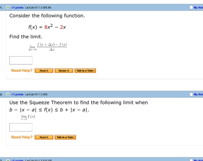 Solved Consider The Following Function F X 8x 2 2x