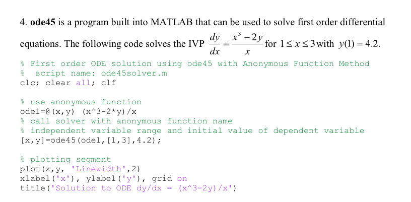 Дифференциальные уравнения в матлабе. Solve матлаб. Ode45 матлаб. Ode Matlab. Ode45 Matlab система дифференциальных уравнений.