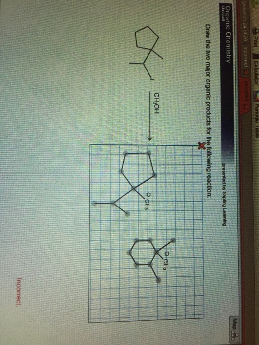 Solved Draw the two major organic products for the following