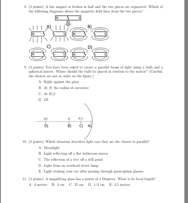 Solved A bar is broken in half and the two pieces are