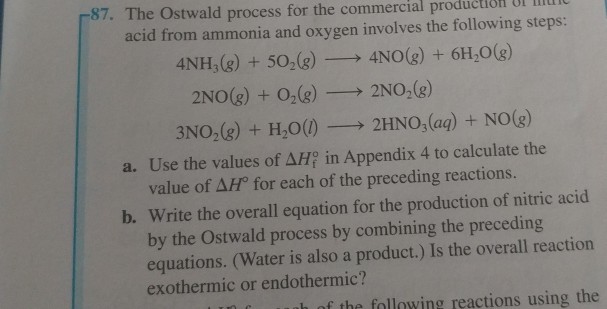 solved-the-ostwald-process-is-used-commercially-to-produce-chegg