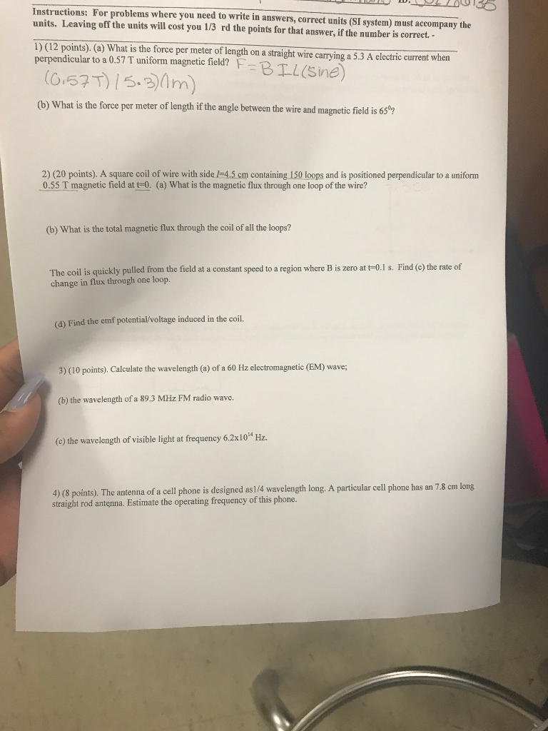 Solved Instructions: For problems where you need to write in | Chegg.com