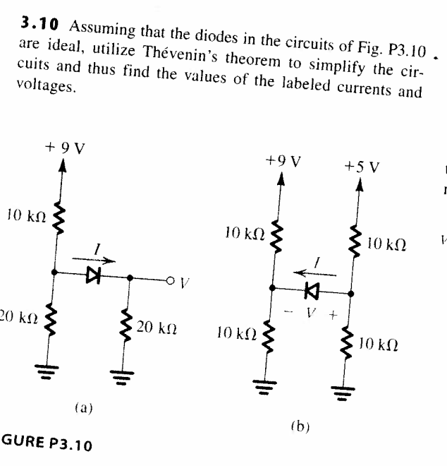 Solved 3.10 Assuming That The Diodes In The Circuits Of Fig. | Chegg.com