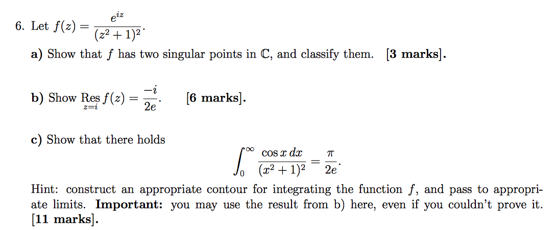 Solved Let F Z E Iz Z 2 1 2 Show That F Has