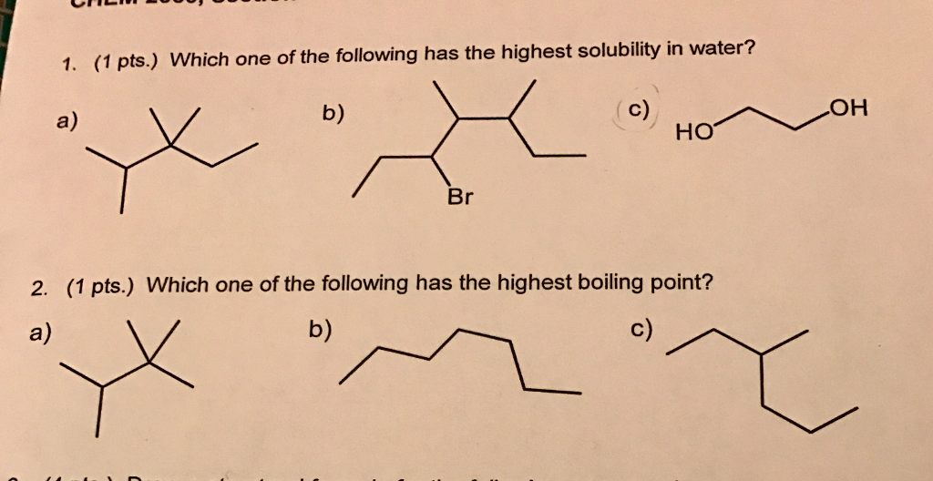 solved-which-one-of-the-following-has-the-highest-solubility-chegg