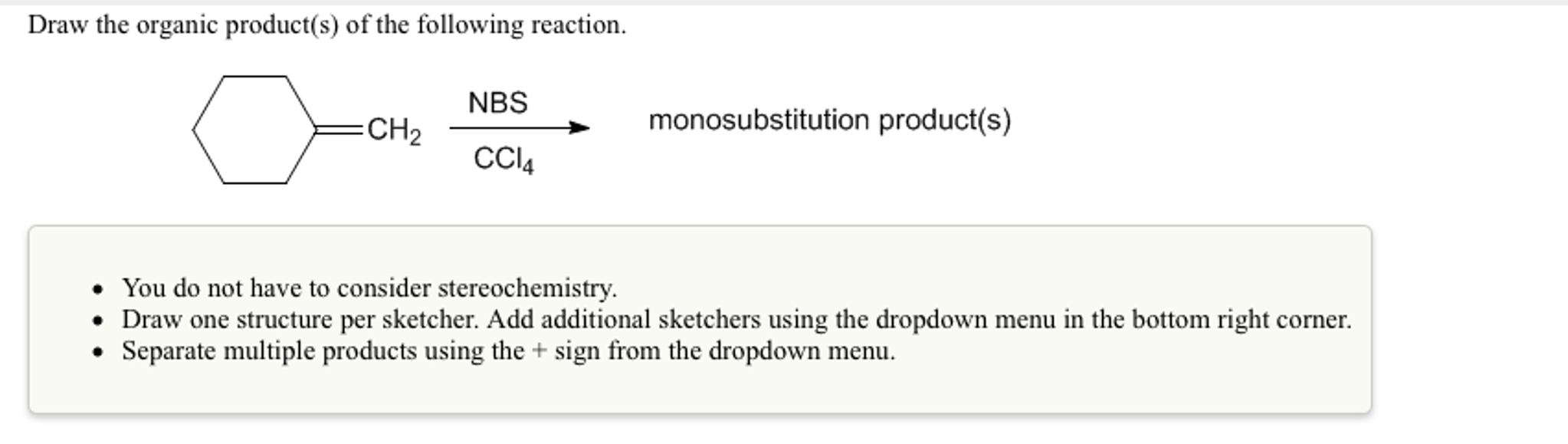 Solved Draw the organic product(s) of the following Chegg com