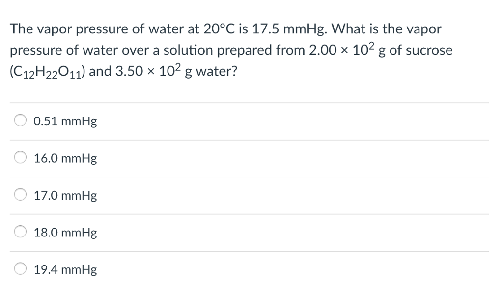 density of water at 20 degrees celsius