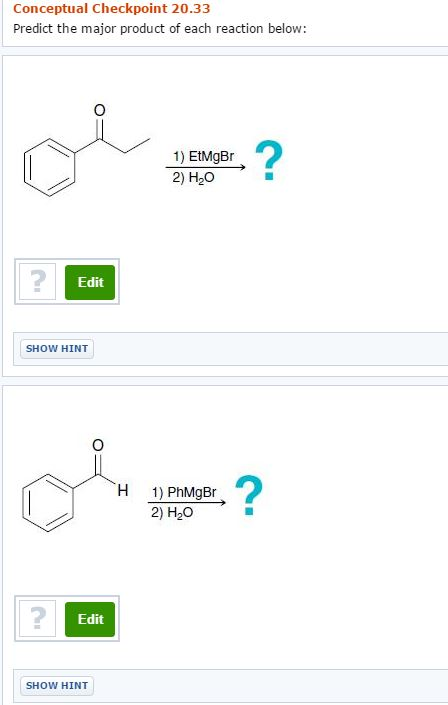 Solved Conceptual Checkpoint 20.33 Predict the major product | Chegg.com