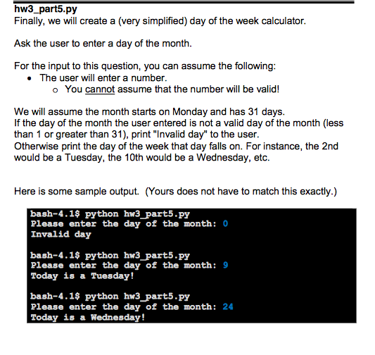 Solved Finally, we will create a (very simplified) day of | Chegg.com