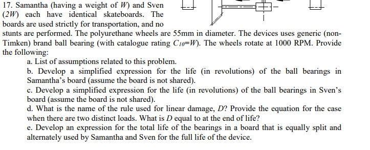 Solved 17. Samantha (having a weight of W) and Sven _.II | Chegg.com